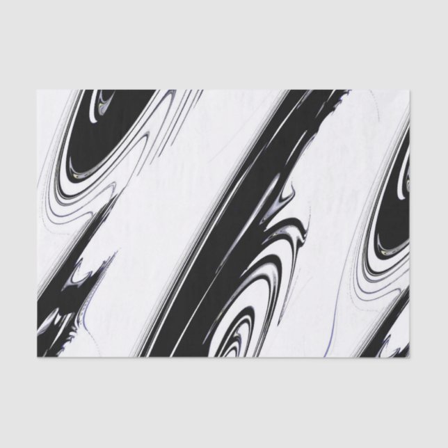 Papier Mousseline Noir et blanc moderne (Recto)