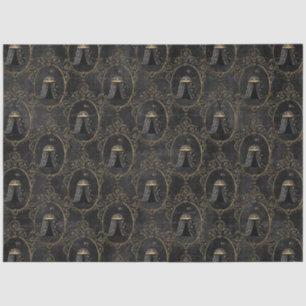 Papier Mousseline Noir et Gold Circus Series Design 12