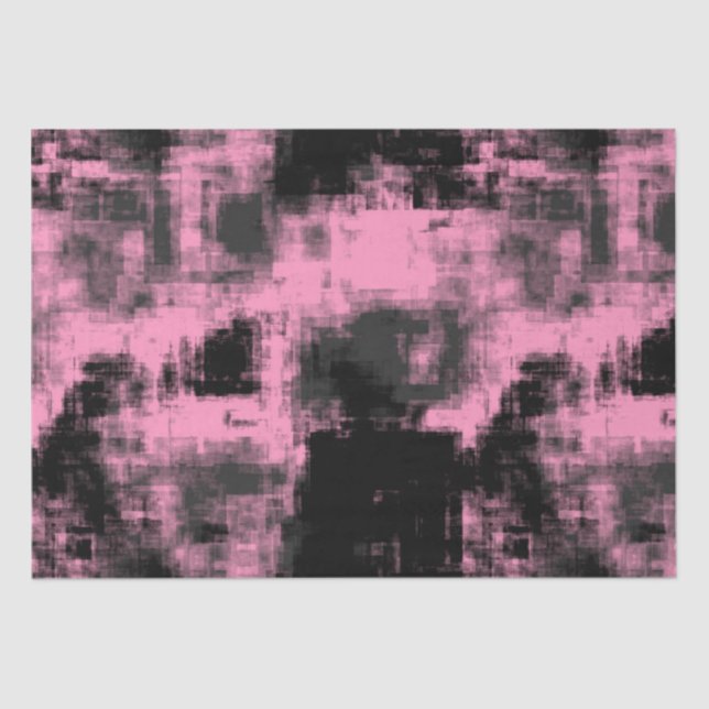 Papier Mousseline Noir rose et gris (Recto)