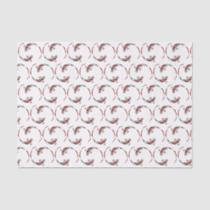 Papier Mousseline Noir & Rouge Japonais Poisson Koi Motif artistique