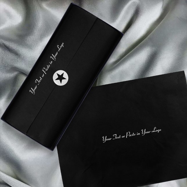 Papier Mousseline Noir - Solide - Aucun Motif (Créateur téléchargé)