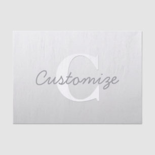 Papier Mousseline Nom cursif ou autre texte avec monogramme   Dégrad