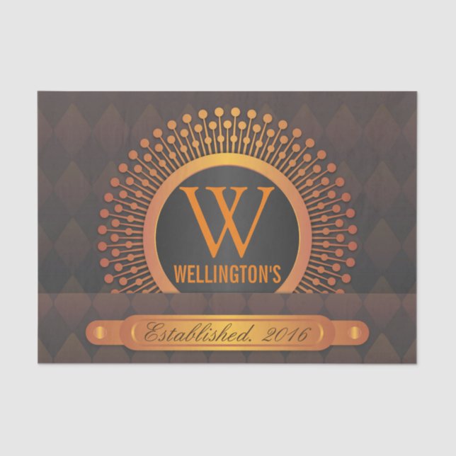 Papier Mousseline Nom de famille personnalisé de très bon goût (Recto)