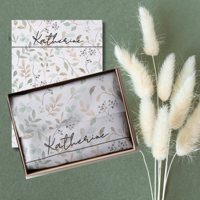Papier Mousseline Nom de fleur sauvage Boho (Créateur téléchargé)
