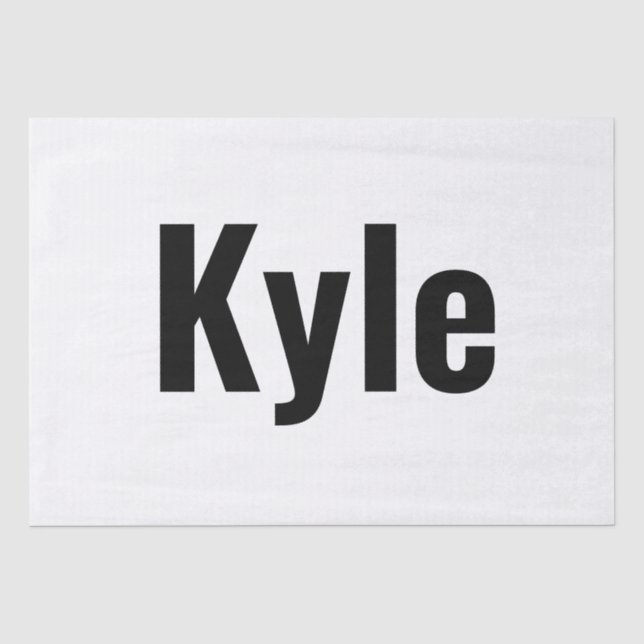 Papier Mousseline Nom de Kyle Mens, (Recto)