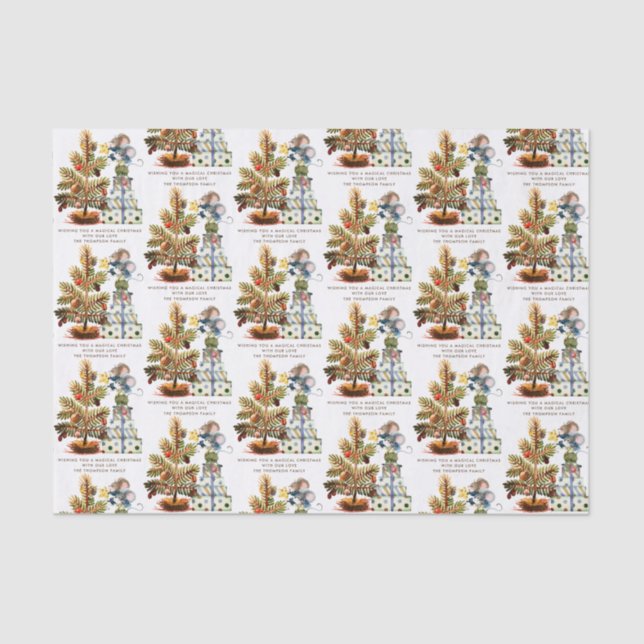 Papier Mousseline Nom de l'arbre de Noël des souris mures (Recto)