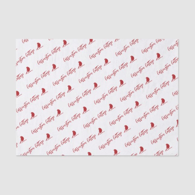 Papier Mousseline Nom de l'entreprise et logo personnalisé. Emballag (Recto)