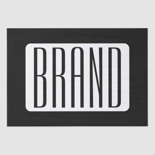 Papier Mousseline Nom moderne ou nom de marque modifiable pour l'ent (Recto)