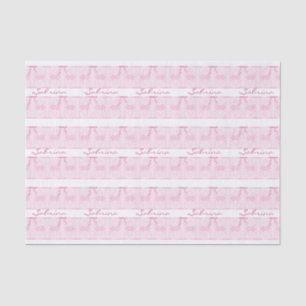 Papier Mousseline NOM PERSONNALISÉ Vintage Lace Girl Baby shower