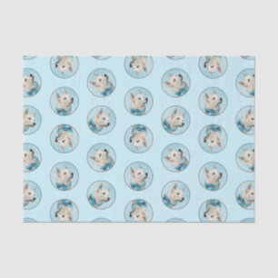 Papier Mousseline Norvégien Buhund Peinture Wheaten Original Chien A