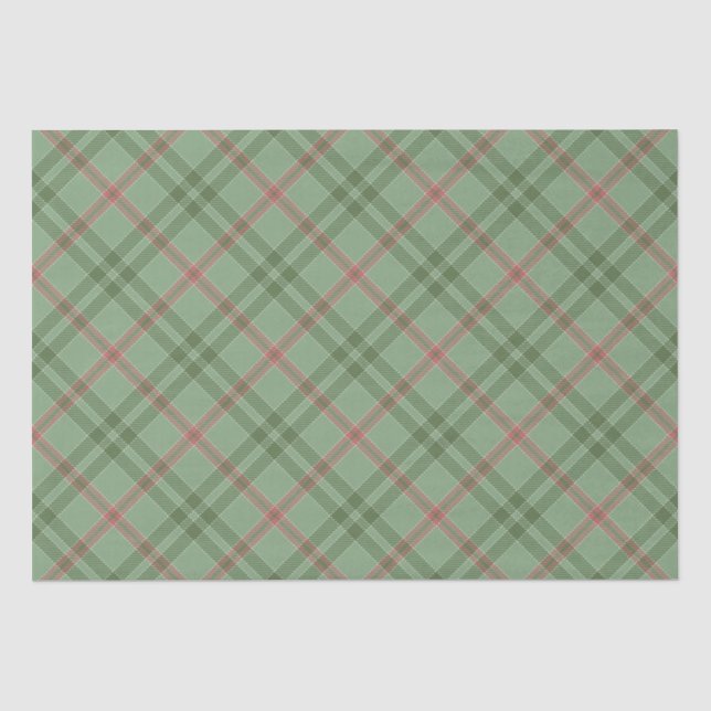Papier Mousseline Nostalgique Noël Vert (Recto)