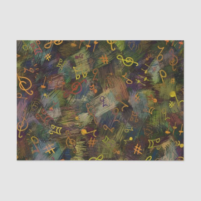 Papier Mousseline Notes de Musique (Recto)