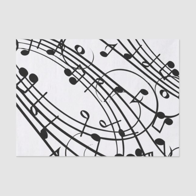 Papier Mousseline Notes de musique fantaisiste (Recto)