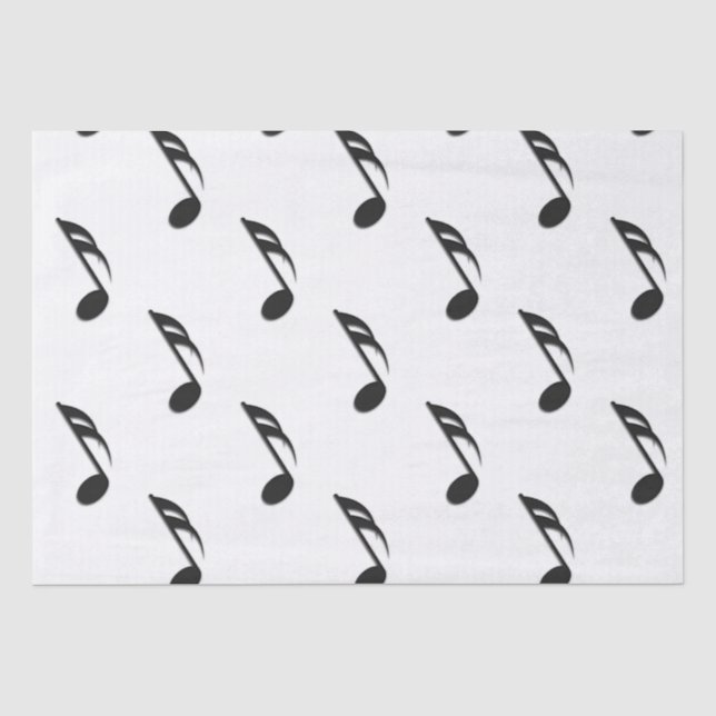 Papier Mousseline Notes musicales (Recto)