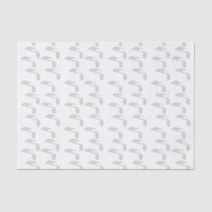 Papier Mousseline Notes musicales en argent