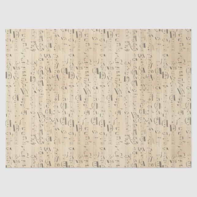 Papier Mousseline Notes musicales Feuille Musique sur la page de déc (Recto)