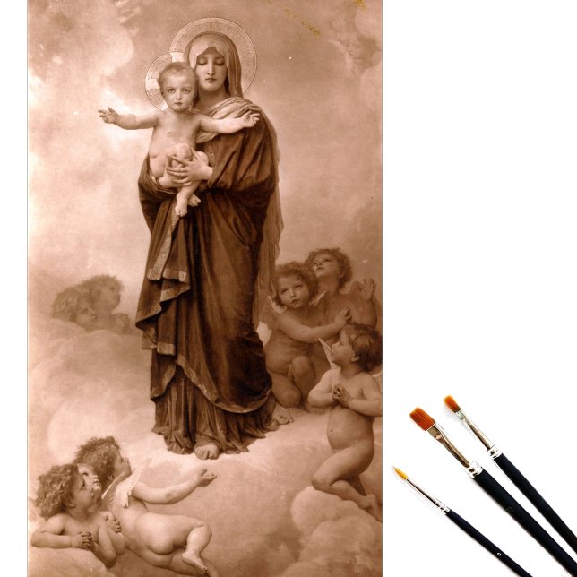 Papier Mousseline Notre-Dame des Anges par William Bouguereau (Créateur téléchargé)