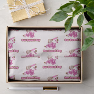 Papier Mousseline Notre Jour Sucré Sceaux de sac mariage marron et