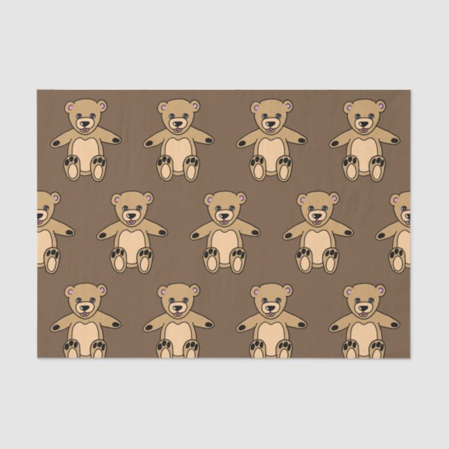 Papier Mousseline Nounours Brown (Recto)