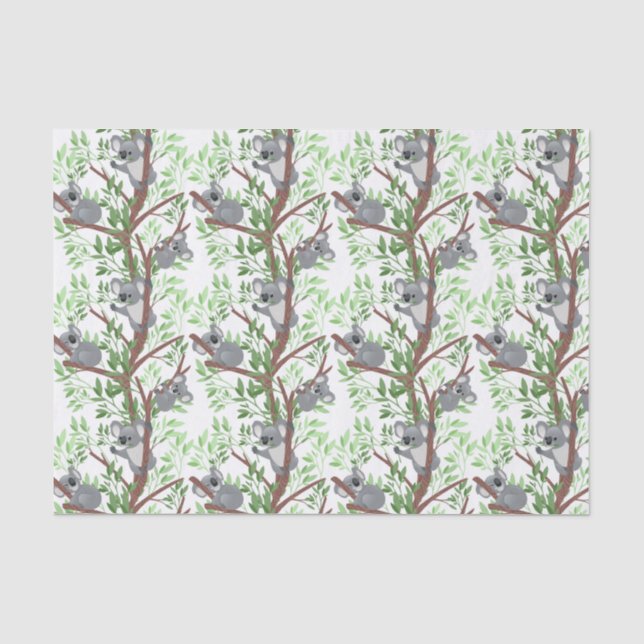 Papier Mousseline Nounours Koala (Recto)