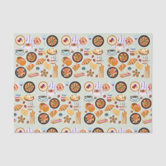 Papier Mousseline Nourriture française (Recto)