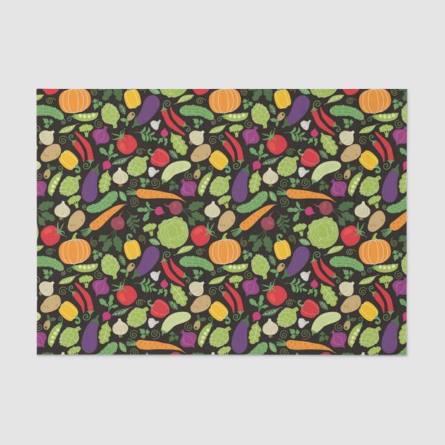 Papier Mousseline Nourriture sur un arrière - plan noir (Recto)