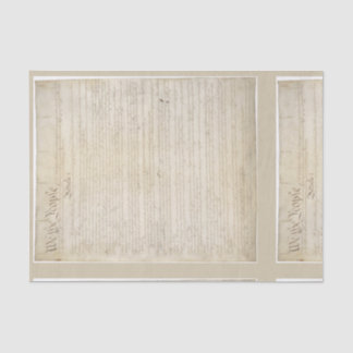 Papier Mousseline Nous, Constitution du Peuple, découpage Vintage