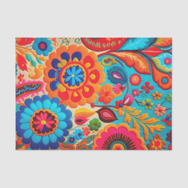 Papier Mousseline NOUVEAU BOHEMIA 1 beau papier décolleté vibrant (Recto)