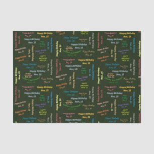 Papier Mousseline Novembre, 25 Anniversaire Tissue Paper