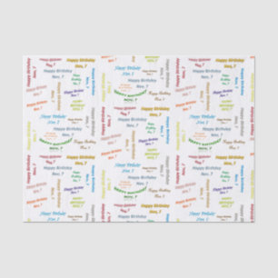 Papier Mousseline Novembre 7 Anniversaire Tissue Paper