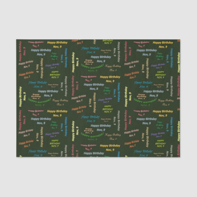 Papier Mousseline Novembre 9 Anniversaire Tissue Paper (Recto)