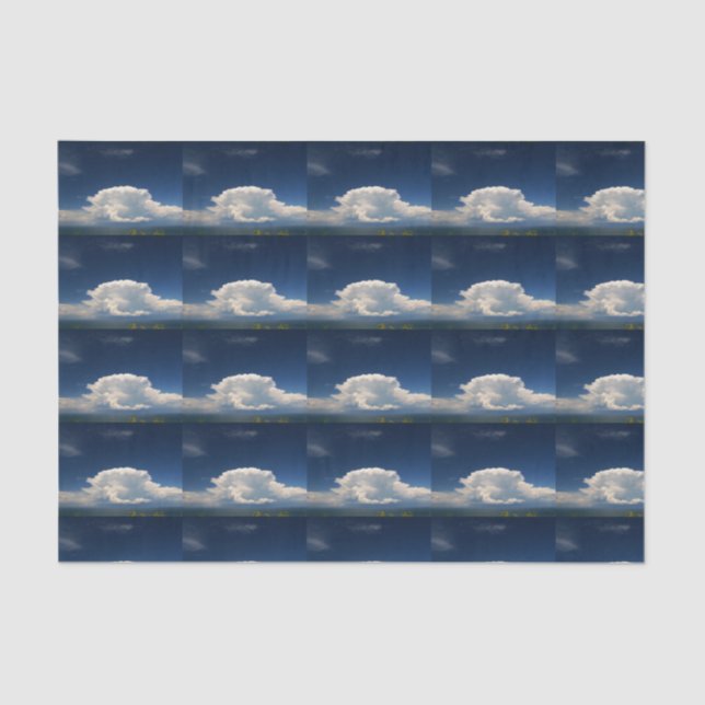 Papier Mousseline Nuage Blanc Puffé              (Recto)