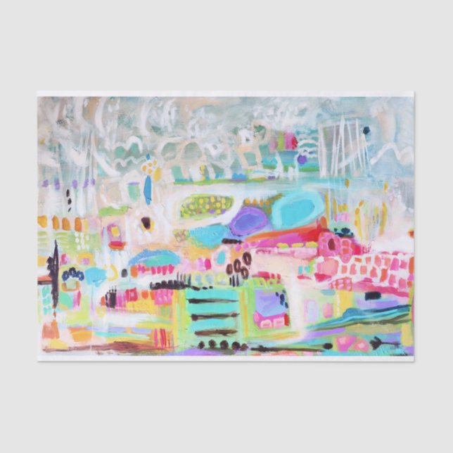 Papier Mousseline Nuages Abstraits (Recto)