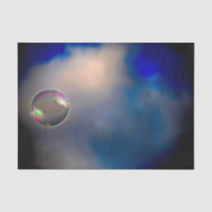 Papier Mousseline Nuages Bulles Beau Bleu Blanc Ciel Sombre