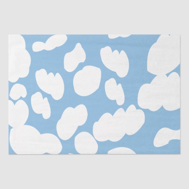 Papier Mousseline Nuages Ciel Bleu Nuages (Recto)