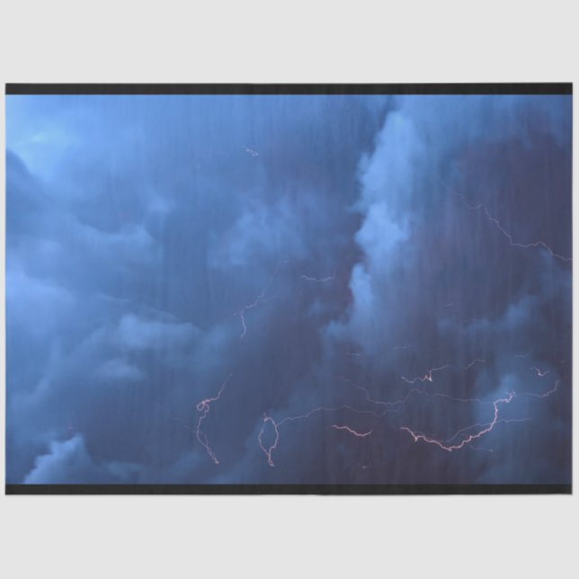 Papier Mousseline Nuages Ciel de nuit Éclairage Découpage Papier Tis (Recto)