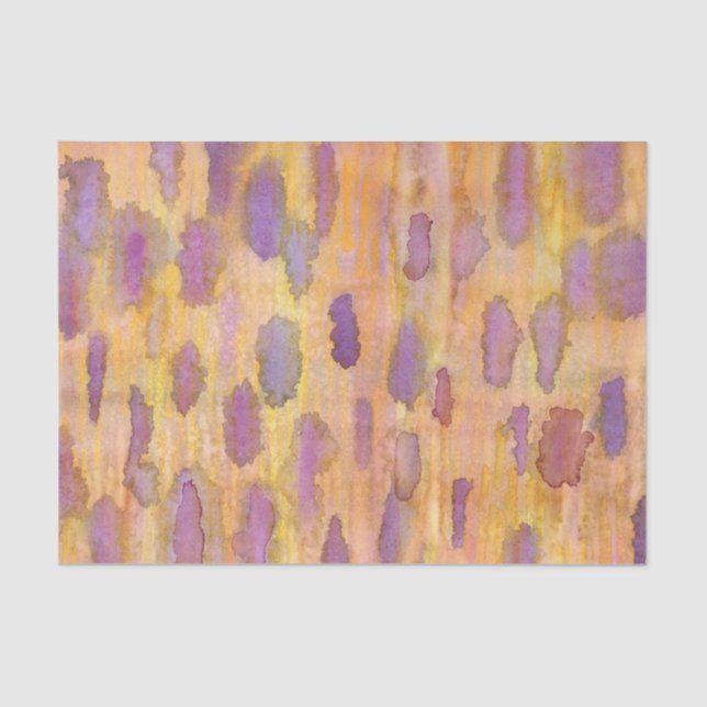 Papier Mousseline Nuages en Plum Jaune (Recto)