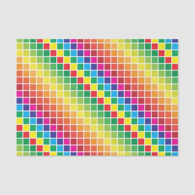 Papier Mousseline nuances de couleur bordure blanche (Recto)