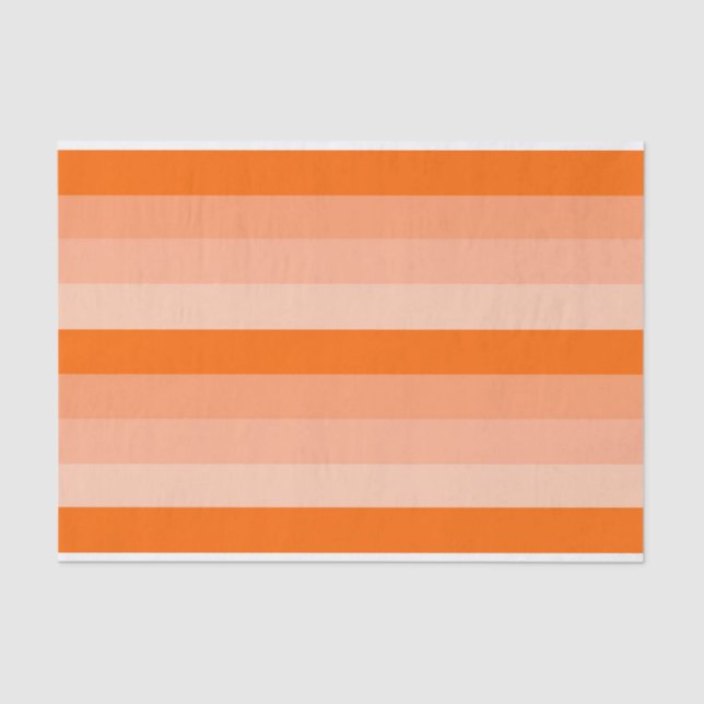 Papier Mousseline Nuances de rayures orange (Recto)