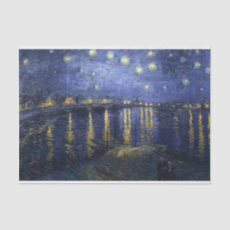 Papier Mousseline Nuit étoilée de Van Gogh | au-dessus du Rhône |