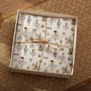 Papier Mousseline Nutcracker aquarelle Noël Motif