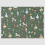 Papier Mousseline Nutcracker Christmas Ballet Aquarelle Vintage<br><div class="desc">Festive le papier d'emballage à thème Nutcracker.</div>