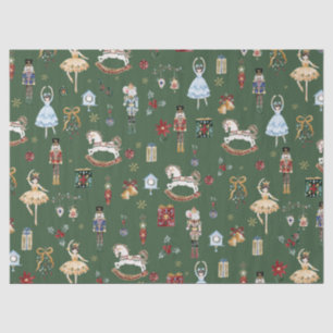 Papier Mousseline Nutcracker Christmas Ballet Aquarelle Vintage