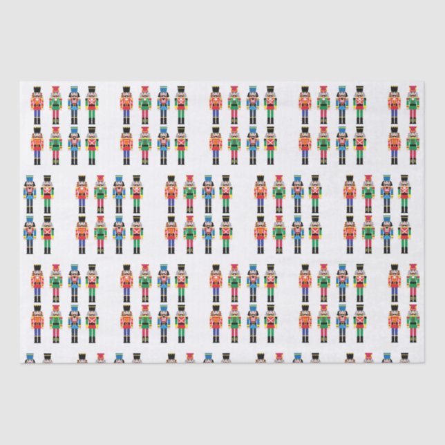 Papier Mousseline Nutcracker Motif de Noël papier de tissus (Recto)