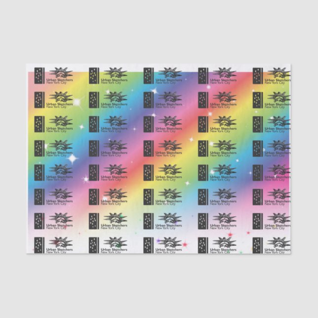 Papier Mousseline NYC Urban Sketchers Tissue Paper (Recto)