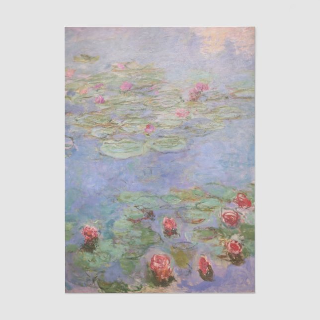 Papier Mousseline Nymphéas par Claude Monet (Recto)