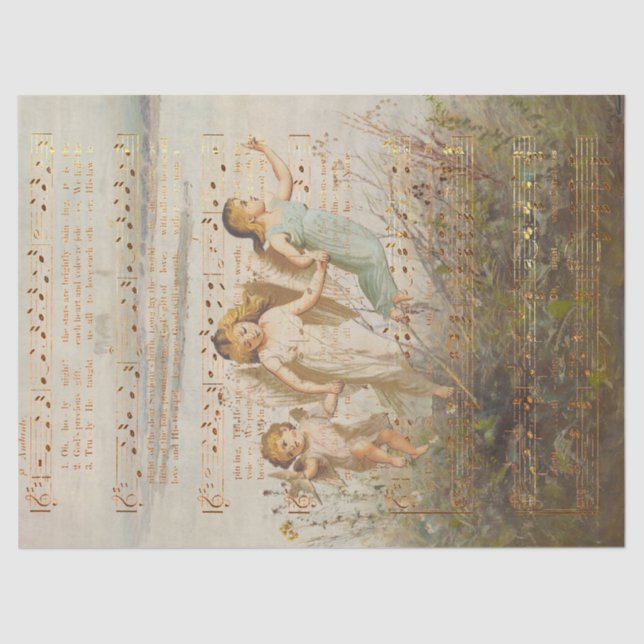 Papier Mousseline O Soirée Sainte avec les anges (Recto)