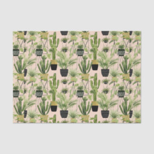 Papier Mousseline Oasis intérieure Motif de ligne Plante