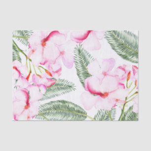 Papier Mousseline Oasis tropical vert rose Mariage floral hawaïen