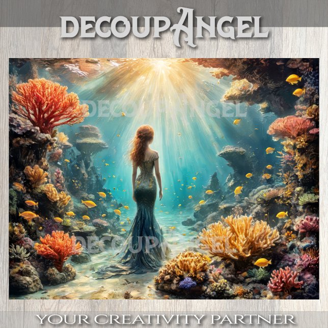 Papier Mousseline Ocean Muse - Découpage - (Créateur téléchargé)